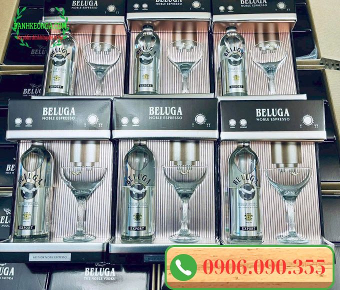 Vodka Beluga trắng hộp quà 