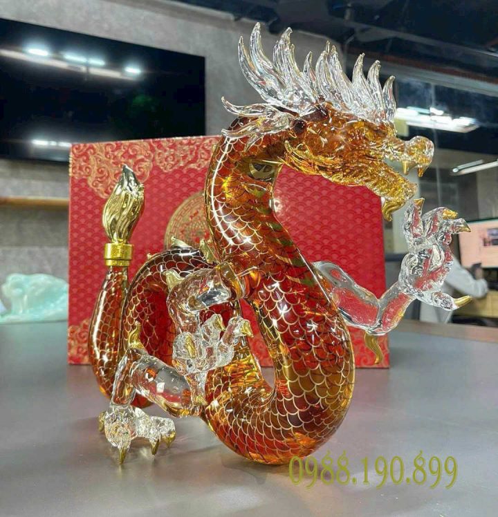 Rượu hình con rồng royal rich XO gold 23k