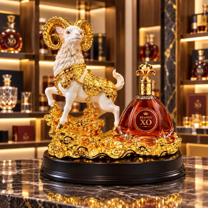 Kệ rượu hình con dê